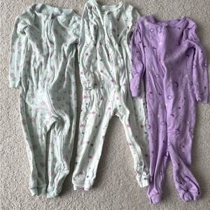 Joe Fresh 3 Mint and Lavender Kids Onesies